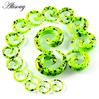 16pcs stain spot speckle dot acrylic spiral ear stretcher expander 2 12 mm ear plugs flesh tunnel stretching snail jewelry