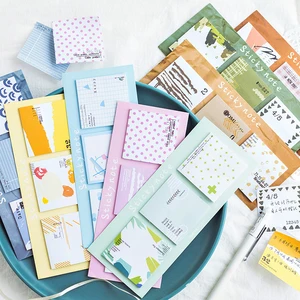 Kawaii милые полосатые наклейки в горошек маркер Закладка блокнот Стикеры с флагами Note Скрапбукинг Канцтовары для школы и офиса sl1369