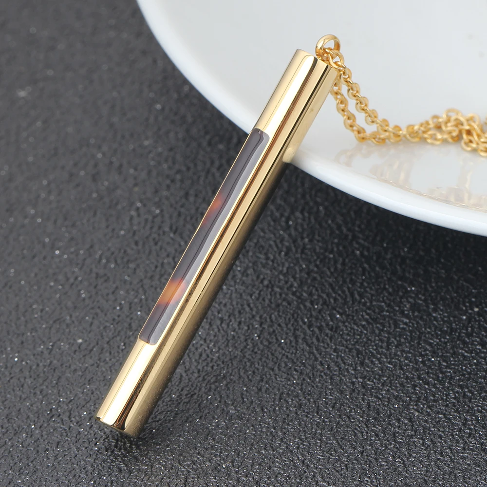 Горячая Мода золотого цвета из нержавеющей стали женское цилиндрическое