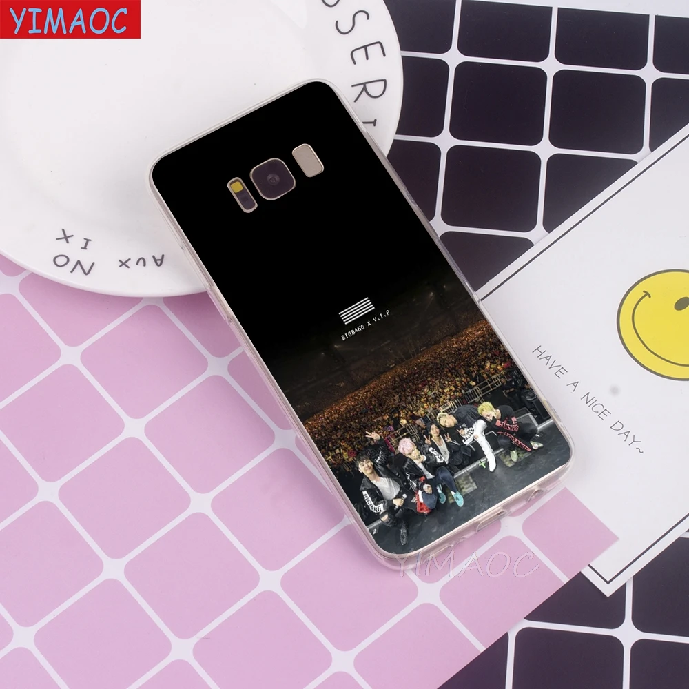 Мягкий ТПУ чехол YIMAOC BIGBANG для Galaxy j3 j5 j6 j7 A5 2016 2017 A6 A9 2018 Note 8 9 S7 edge S8 S9 S10 Plus S10e |