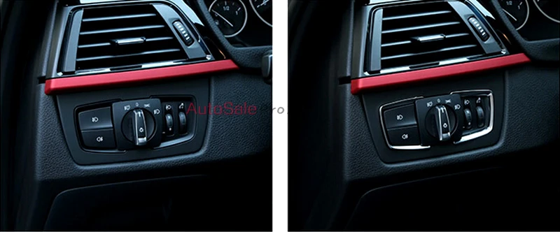 

Stainless Steel Interior Head Light Switch Control Frame Cover Trim 2pcs Glossy For BMW X6 F16 2015