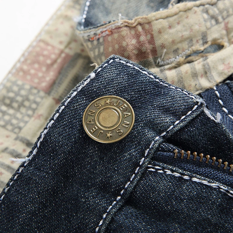 Высококачественные рваные джинсовые брюки HMILY в строгом стиле мужские джинсы