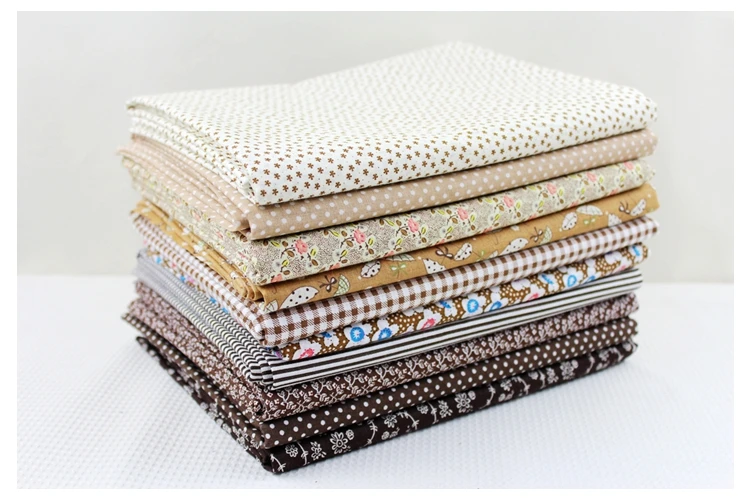 

Tilda Coffee Flower Cotton Fabric DIY Sewing Patchwork Toys Tissue Table Cloth Quilting Bedding Cloth 100*150cm