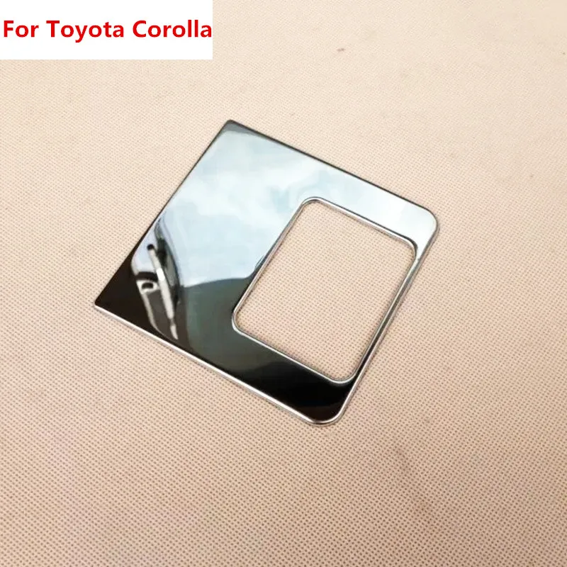 Для Toyota Corolla 2014 2015 внутренняя коробка для хранения из нержавеющей стали отделка