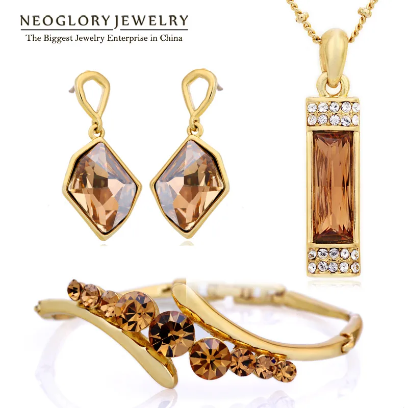 

Neoglory Африканский бисер комплект ювелирных изделий Свадебный Шарм подарки 2020 Новый JS9 G1 украшенный кристаллами от Swarovski