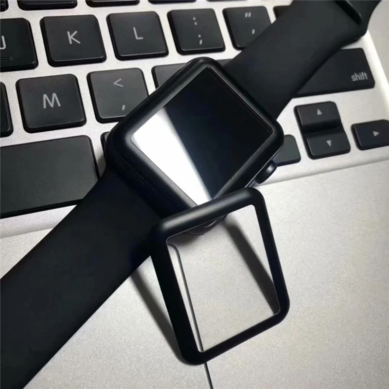 Suntaiho 5D полное покрытие стеклянная пленка для Apple Watch 42 38 мм серия 3 2 1 полная гелевая защита экрана титановый сплав fram для i Watch