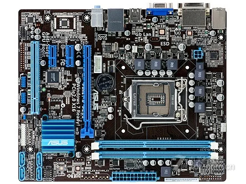 Настольная Материнская плата Asus P8H61 M PLUS LGA 1155 DDR3 для I3 I5 I7 CPU USB2.0 16 Гб H61