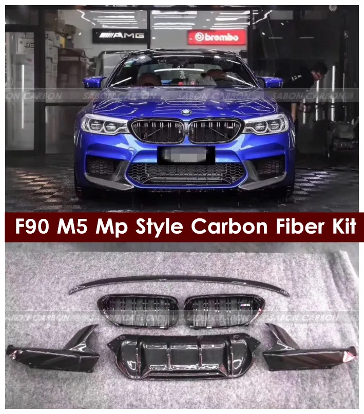 Комплект для автомобиля BMW F90 M5 передний сплиттер решетка задний бампер спойлер