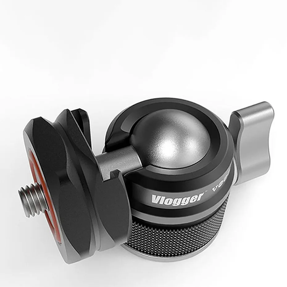 Vlogger монитор крепление 360 ° Демпфирование поддержка 90 ° Вертикальный Монитор Кронштейн держатель стойки 1/4 винт для Светодиодный микрофон