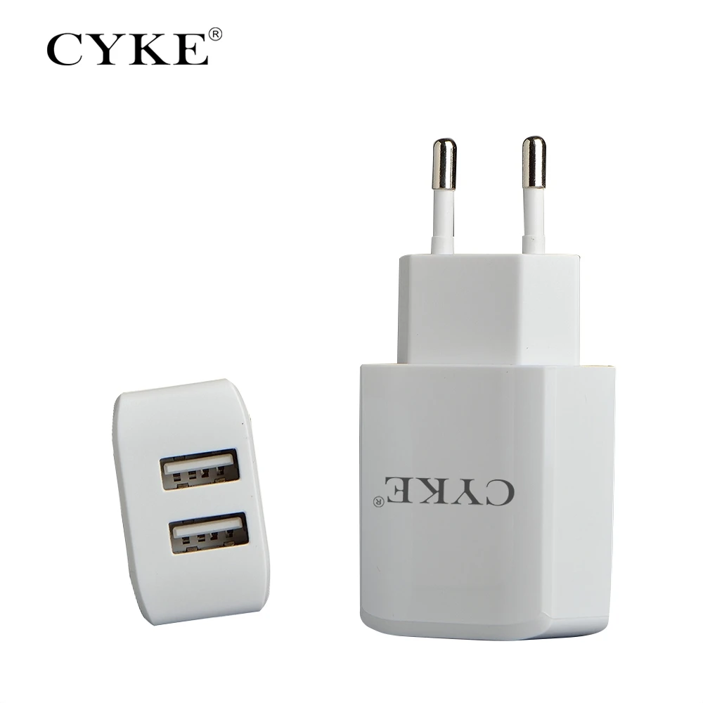 

CYKE 5V/2A USB Charger for Tablet Mobile Phone EU Dual Wall Charger Adapter Fast Charging for MP3 MP4 US plug