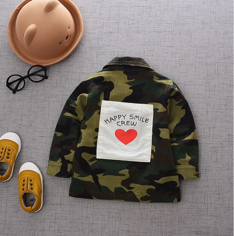 VTOM/куртка для маленьких девочек и мальчиков кардиган Новинка модные камуфляжные