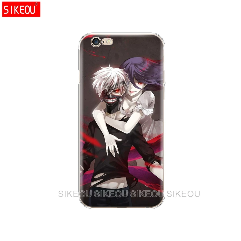 Силиконовый чехол для Iphone 6X8 7 6s 5 5S SE Plus 10 XR XS Max Case Tokyo Ghoul anime kaneki ken|Бамперы| |