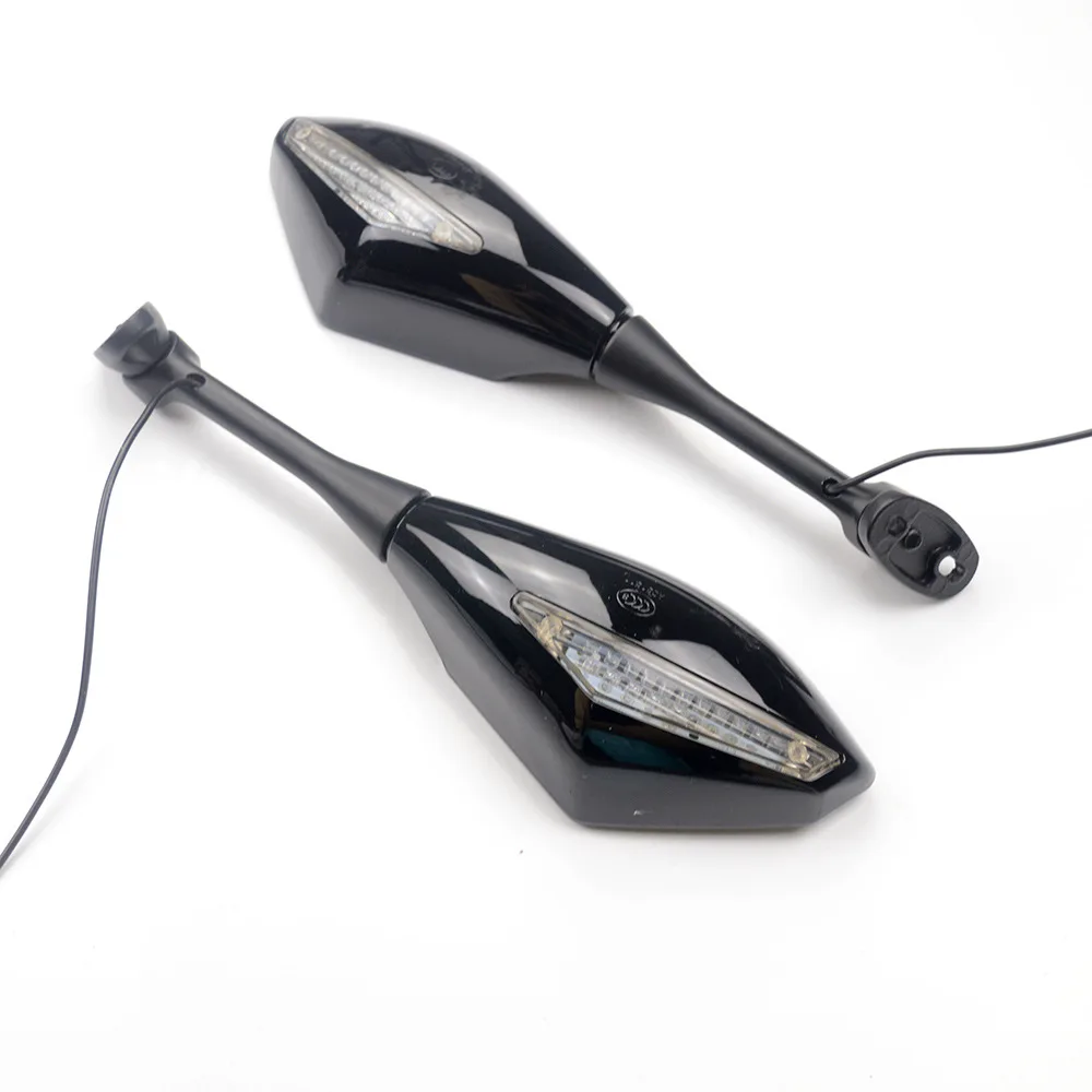 Motorcycle LED Turn Signals Rearview Mirrors accessories For Suzuki GSXR 1000 600 750 GSF 650 Bandit S SV Scooter cafe racer | Автомобили