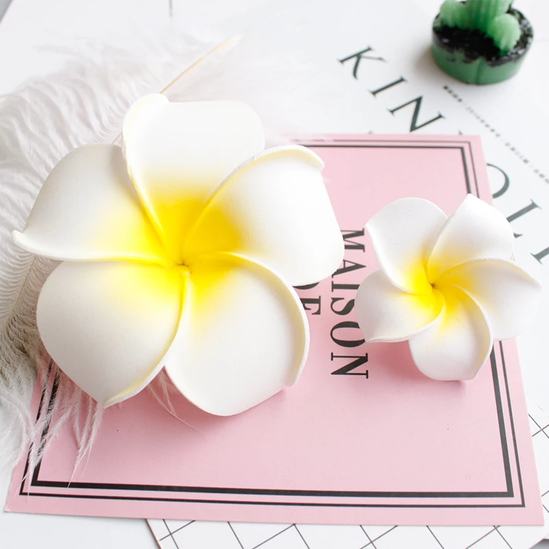 10 шт. заколки для волос frangipani Summer Sunny Bright Plumeria Flower Foam 6 размеров Заколки головные