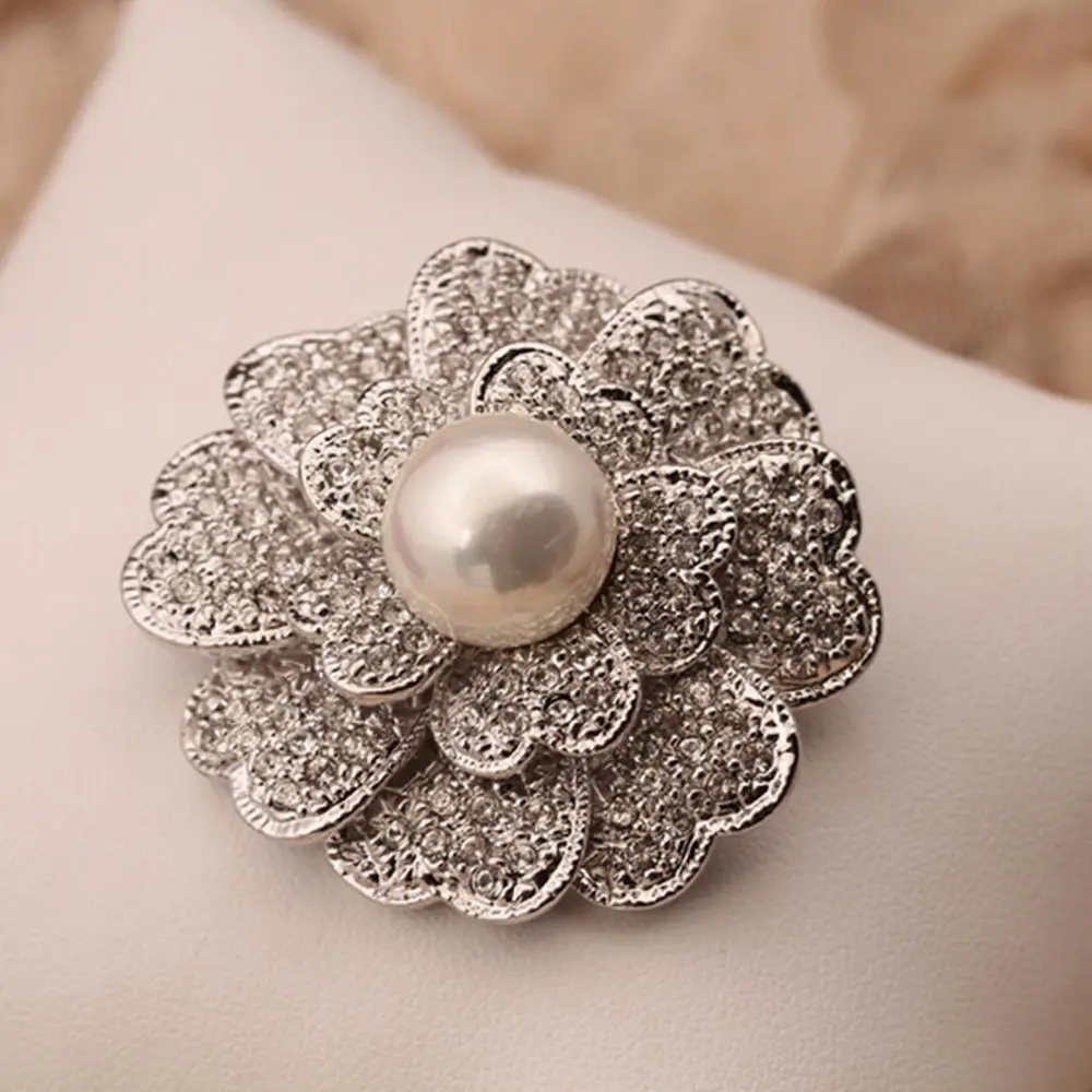 1 8 &quotЭлегантная Брошь в виде цветка розы для подружки невесты с жемчугом и