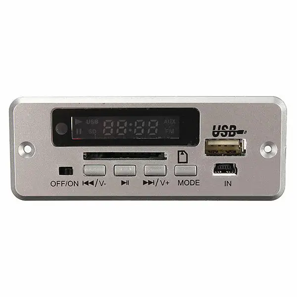 Wireless LED Car kit MP3 Audio Decoder FM Radio USB TF SD MMC Card 5V Remote Control