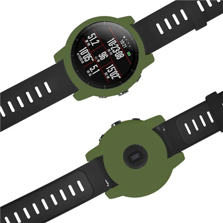 Dark Green YUEDAER чехол для Xiaomi Amazfit Stratos 2, защитный мягкий силиконовый Полный Чехол для Amazfit Stratos 2 S, чехол из ТПУ, противоударный - Цвет: Dark Green