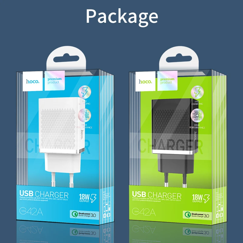 НОСО QC3.0 Quick Charge Универсальный USB стены Зарядное устройство ЕС США Вилки Портативный для iPhone X 8 samsung S9 Xiaomi huawei зарядки адаптер