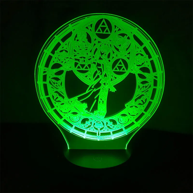 

The Legend of Zelda Tetra 3D Night Lights 7 Color Changing Anime Game Princess Zelda Visual Illusion Led Luces Navidad Gifts