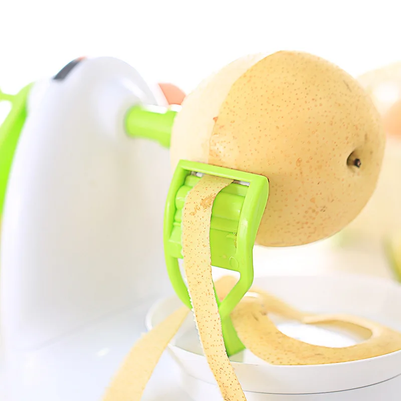 

Fashion Cool New Apple Peeler Multi-function Handle Stainless Steel Rotating Fruit Kitchen Utensils To Send