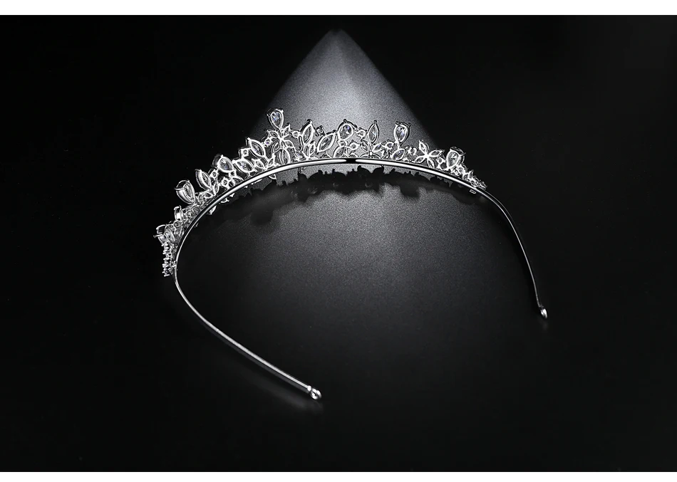 Luoteemi Роскошные Свадебные кристалл тиара корона принцессы Queen Pageant Ясно CZ ювелирных повязка Свадебные Женские аксессуары для волос