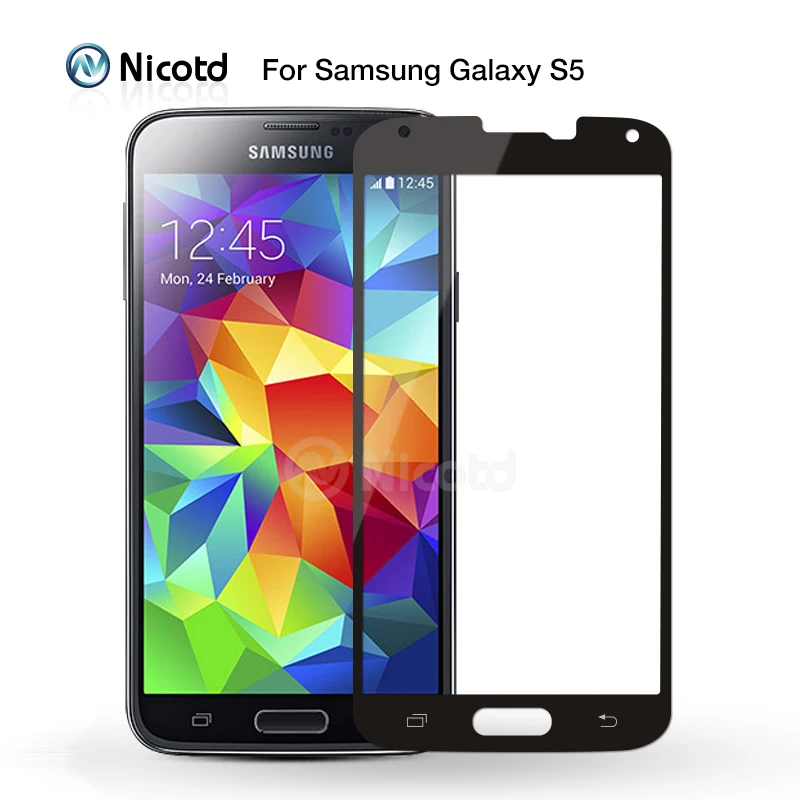 Nicotd 2 шт./лот полное покрытие закаленное Стекло для samsung Galaxy A9 Note3 Note4 note5 S7 S6 s5 S4 C5 c7 C9 Pro Экран протектор