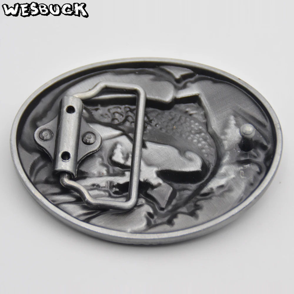 WesBuck Фирменная пряжка для ремня в форме рыбы мужчин джинсы аксессуары