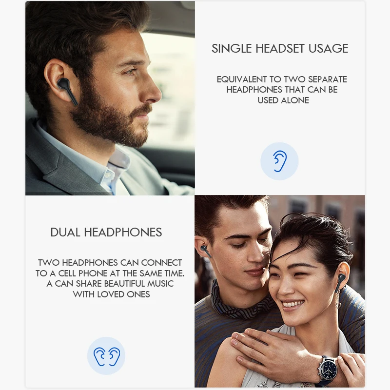 Наушники H& A Bluetooth 5,0 для всех смартфонов, мини беспроводная гарнитура, наушники для samsung, для Xiaomi, huawei, Спортивная гарнитура