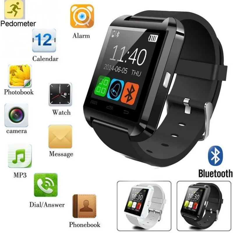 Смарт часы U8 с Bluetooth умные U80 для IPhone 6/5S Samsung S6 / Note 4 HTC смартфонов на Android