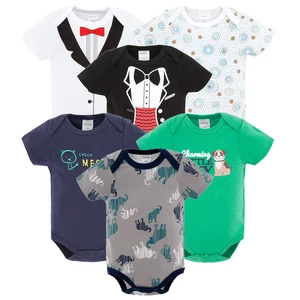 Kavkasновая модная одежда для детей, детская одежда для мальчиков и девочек; 6 шт.лот с короткими рукавами комбинезон, костюм для новорожденного, одежда для малышей, для мальчиков и девочек; roupas de bebe; Боди