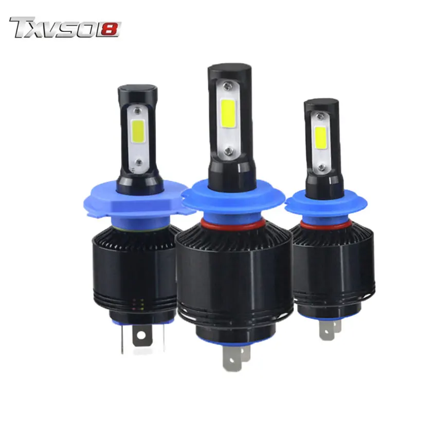 TXVSO8 H4 светодиодные лампы для автомобильных фар COB Chips 12000LM 6000K bombilla LED H7 H8 H11