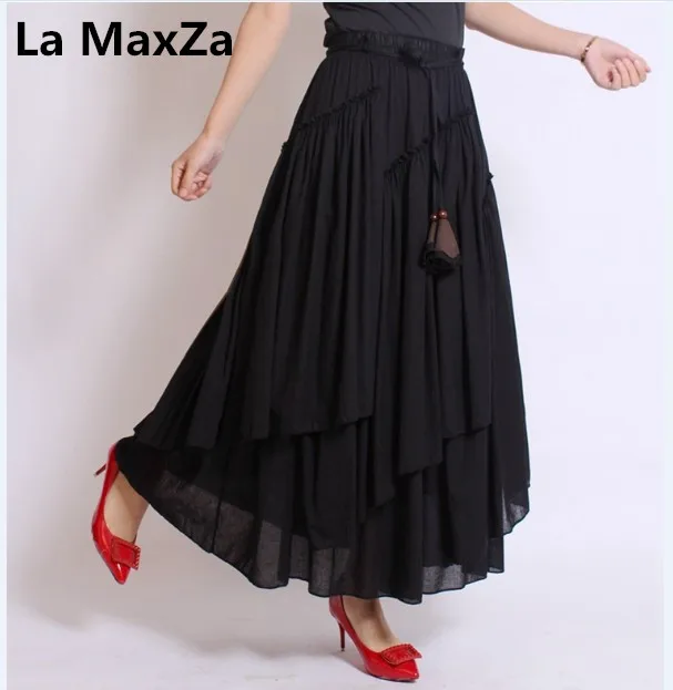 Faldas largas mujer bohemia женские длинные юбки черные тонкие spodniczka jupe longue boheme saias femininas elegante