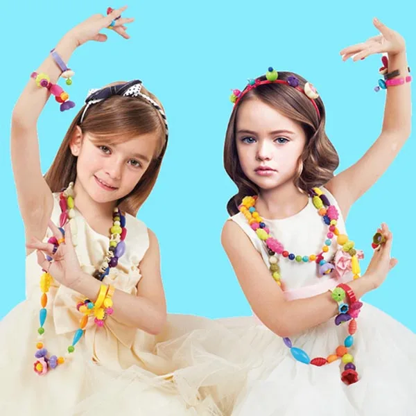 1000 шт./компл. поп бусины игрушки Creativel Искусства и ремесла для девочек игрушка кнопки для браслета вместе ювелирные изделия комплект развивающая игрушка
