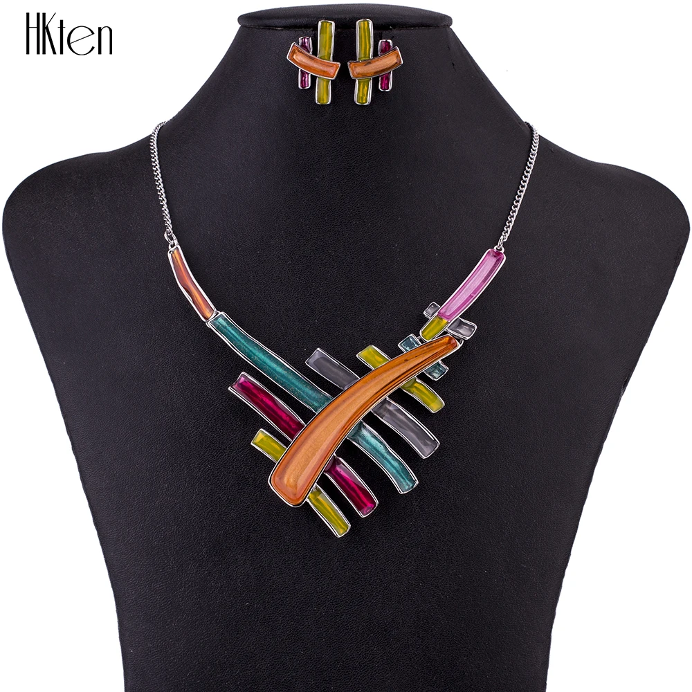 

Женский комплект украшений MS1504709, вечерние комплекты с ожерельем из разноцветной смолы, уникальный дизайн