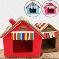 fashion striped removable cover mat dog house dog beds for small medium dogs pet products house pet beds for cat