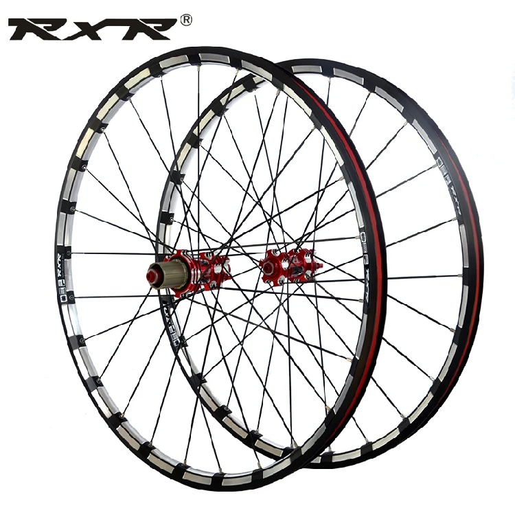 Bestellen Neue RXR MTB Mountainbike CNC Hohle Vorne 2 Hinten 5 Versiegelt Carbon Lager Hub 26/27. 5/29 Zoll Disc Bremse Räder Laufradsatz Felge