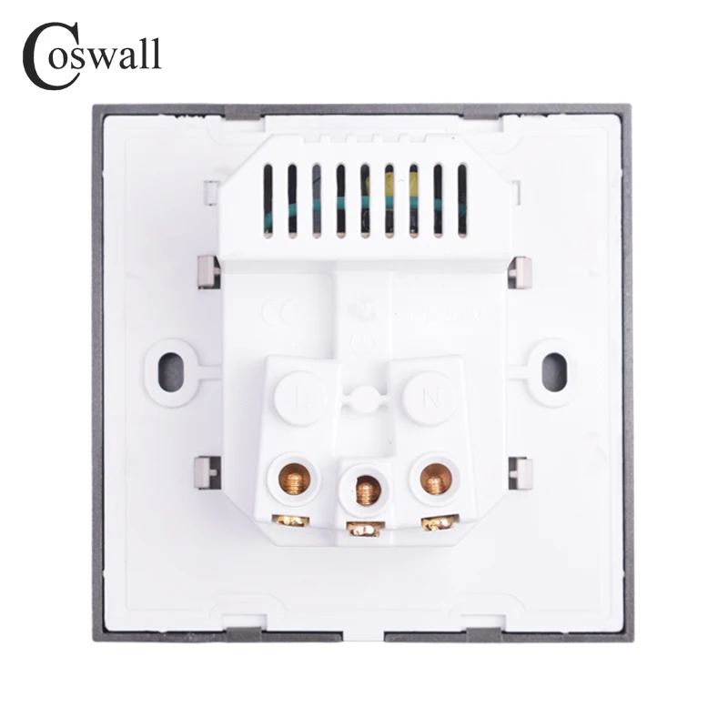 Coswall Хрустальная стеклянная панель с двумя usb-портами для зарядки 2.1A 16A Россия