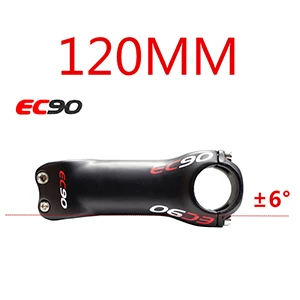 6 degrees 120mm EC90 карбоновое волокно стояк шоссейный велосипед ультра-светильник стержень стояка MTB велосипедный стержень стояк кран-17 градусов 6 градусов 31,8-28,6 - Цвет: 6 degrees 120mm
