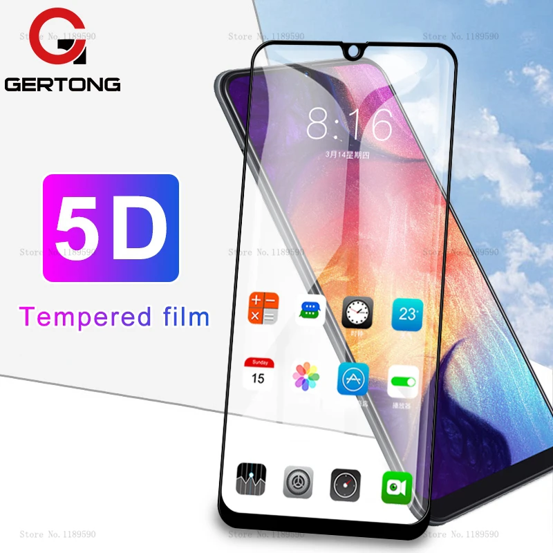 5D закаленное стекло для Samsung Galaxy A50 A70 A40 A30 A10 A60 A80 A90 M10 M20 M30 полное покрытие Защитная