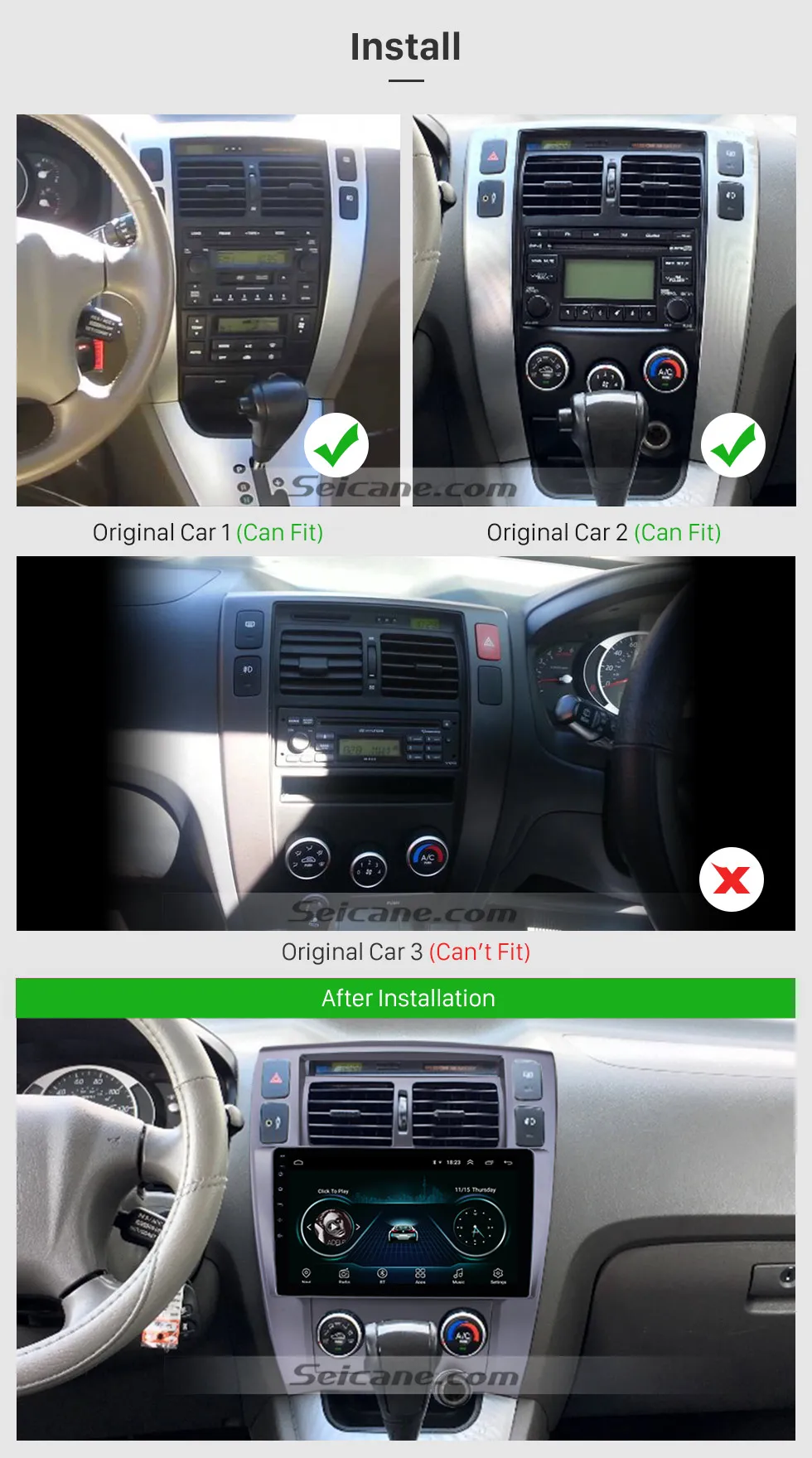 Seicane Android 9,0 10," автомобиль радио gps мультимедийный плеер головное устройство для hyundai Tucson Левостороннее движение 2006 2007 2008-2013