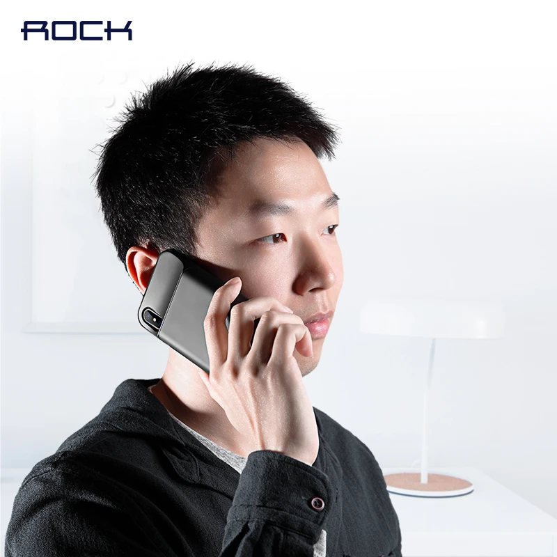 Rock power Bank зарядное устройство чехол для Apple Iphone 6 6s 7 8 задняя крышка батарейного отсека Tpu+ pc 6000mah зарядный чехол