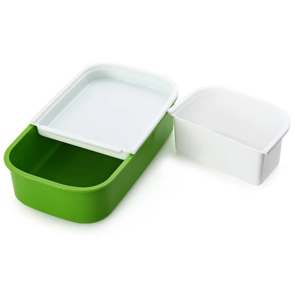 Двухуровневый Ланч бокс экологичный японский стиль набор посуды милая столовая