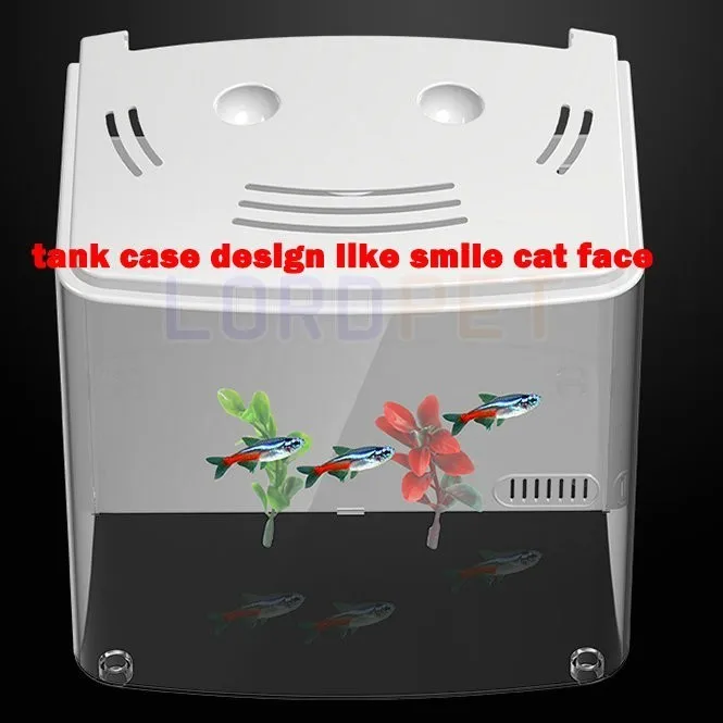 Sunsun мини-аквариум для рыб с фильтром воды тихий воздушный насос светодиодный