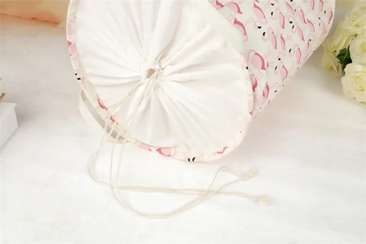 Популярные Геометрические сумки для хранения фламинго на шнурке 35*45 см Складные