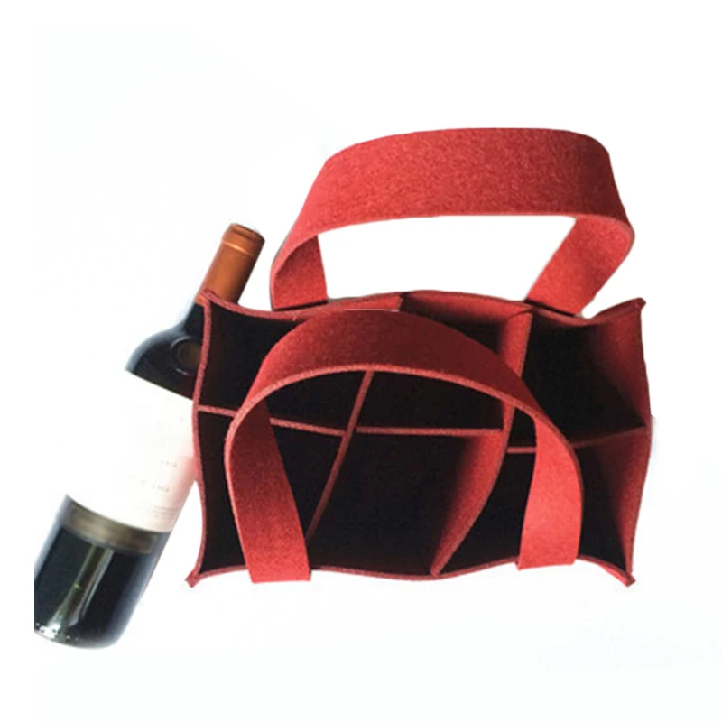 Фетровая 6 Grid пивная сумка для хранения вина сумки свадеб вечерние кемпинга|Сумки