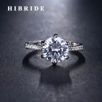 hibride 3 colors round cubic zircon rings women wedding bridal ring gifts anillos mujer r 169