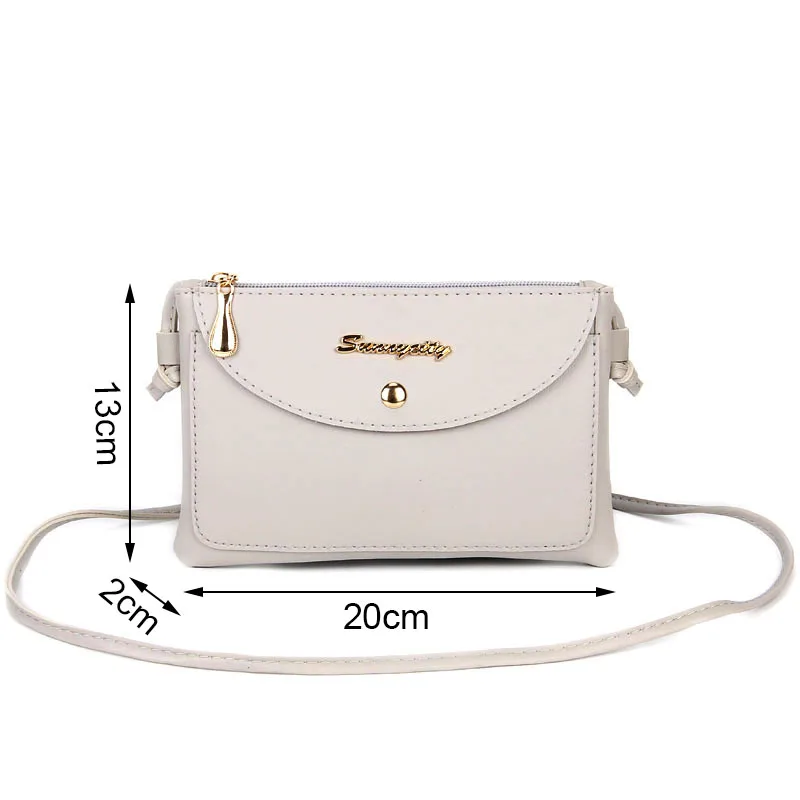 Простая женская сумка мессенджер из искусственной кожи на молнии для девушек