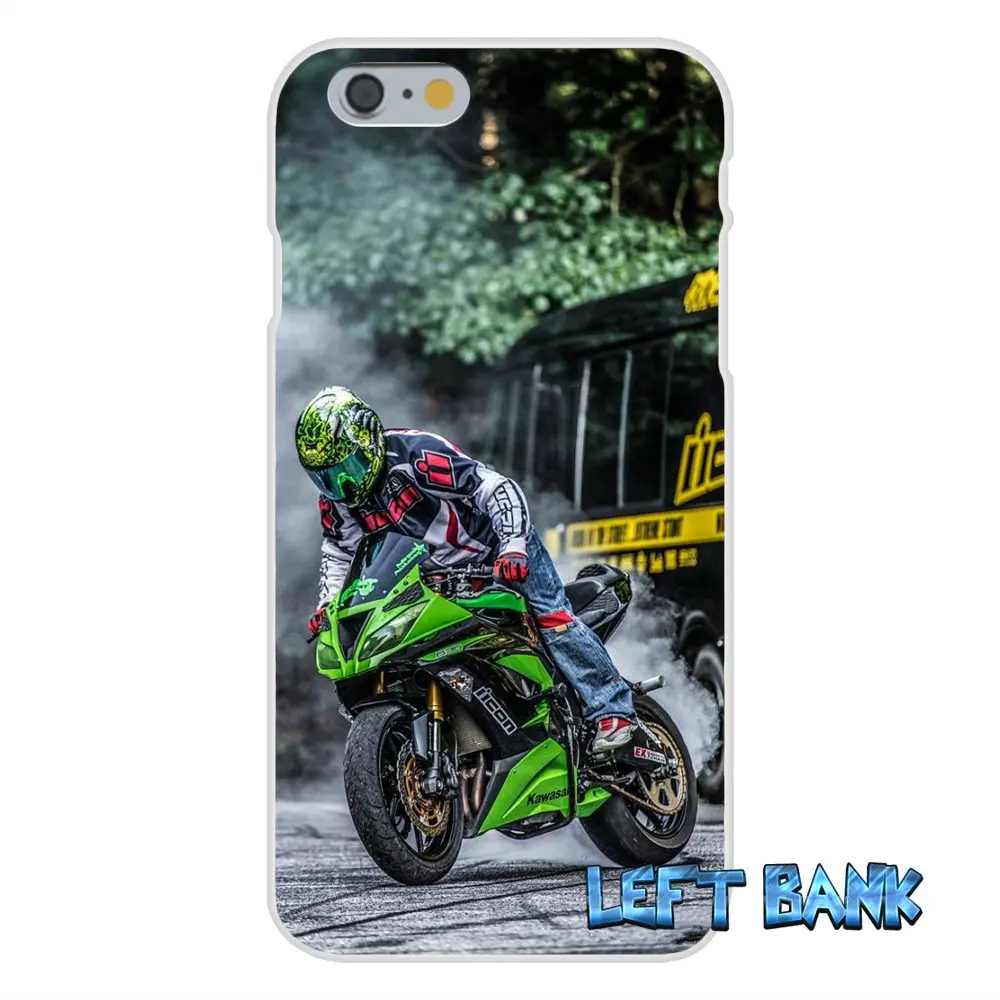 Kawasaki ninja zx r спортивный мотоцикл Мягкий Силиконовый ТПУ Прозрачный чехол для iPhone 4