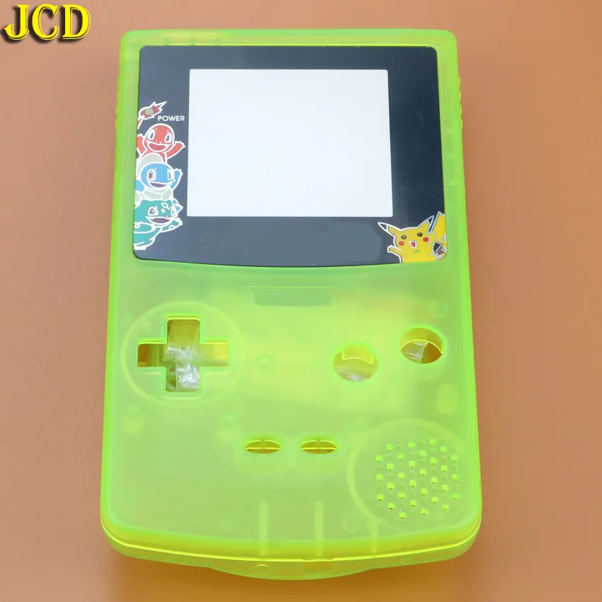 JCD 1 шт корпус оболочка Крышка для kingd GameBoy цвет корпус gbc, чехол Упаковка - Цвет: Pikachu green