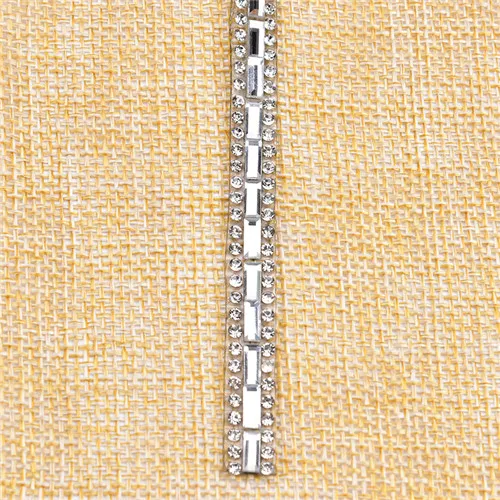 0.7cm width 5 ярдов/партия, стразы, цепочка, стразы кристаллы, отделка, сетка, свадебная аппликация для свадебного платья, рукоделие - Цвет: 0.7cm width